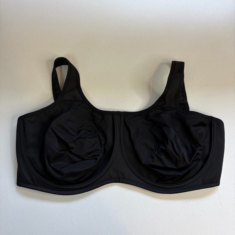 Wacoal Simone Underwire Unpadded Sports Bra Black size 40H Workout Gym 855170 - Picture 4 of 8